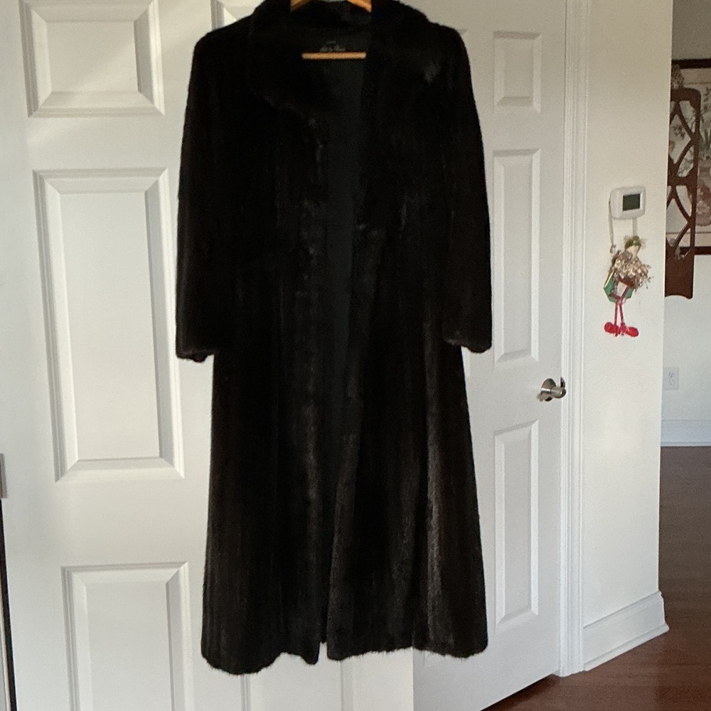 Elegant full length mink coat.